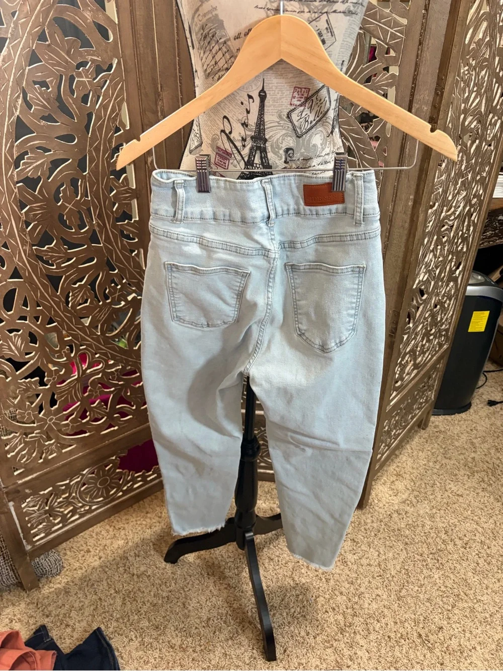 High-Rise Light Blue Straight Jeans for Women
